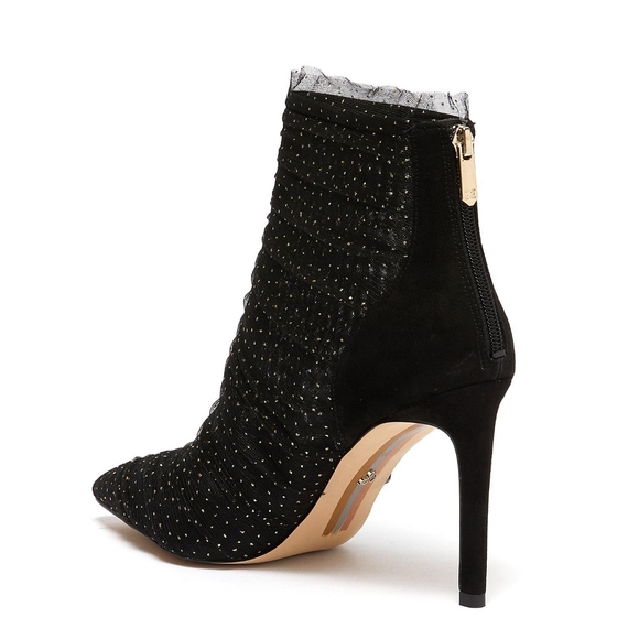 Sam Edelma Farren Tulle Pointed-Toe Booties - Picture 6 of 12